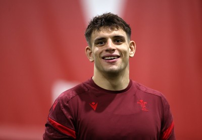 100226 - Wales Rugby Training - Dafydd Jenkins during training