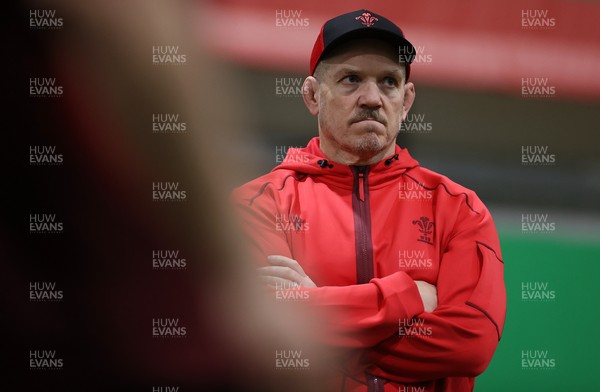 100226 - Wales Rugby Training - New scrum coach Paul James during training