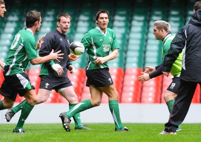 10.03.09 - Wales Rugby Wales James Hook takes part in a training session ahead of his side's Six Nations match against Italy 