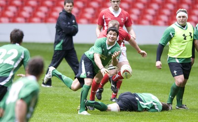 10.03.09 - Wales Rugby Training - Mike Phillips in action during training. 