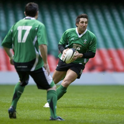 10.03.09 - Wales Rugby Training - Gavin Henson in action during training. 