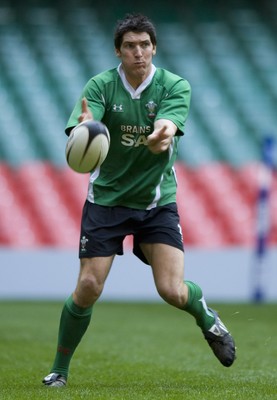 10.03.09 - Wales Rugby Training - James Hook in action during training. 