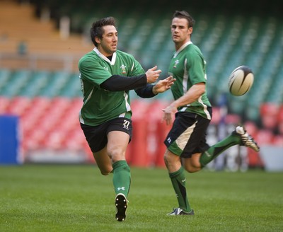10.03.09 - Wales Rugby Training - Gavin Henson in action during training. 