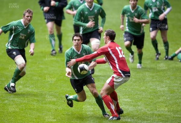 10.03.09 - Wales Rugby Training - James Hook in action during training. 