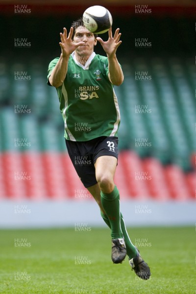 10.03.09 - Wales Rugby Training - James Hook in action during training. 