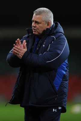 10.03.11 - Wales Rugby Training - Head coach Warren Gatland during training. 