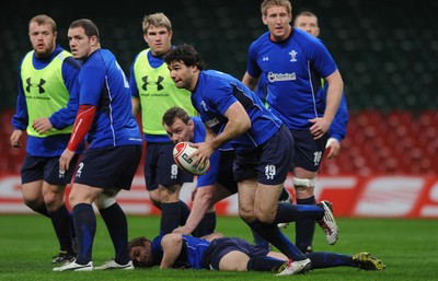 10.03.11 - Wales Rugby Training - Mike Phillips during training. 