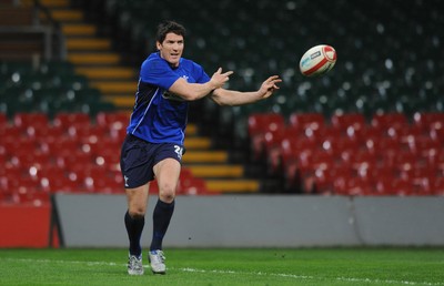 10.03.11 - Wales Rugby Training - James Hook during training. 