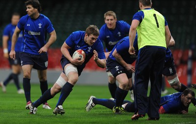 10.03.11 - Wales Rugby Training - Dan Lydiate during training. 
