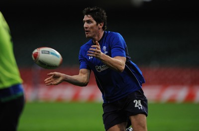 10.03.11 - Wales Rugby Training - James Hook during training. 