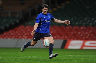 10.03.11 - Wales Rugby Training - James Hook during training. 