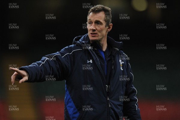 10.03.11 - Wales Rugby Training - Attack coach Rob Howley during training. 