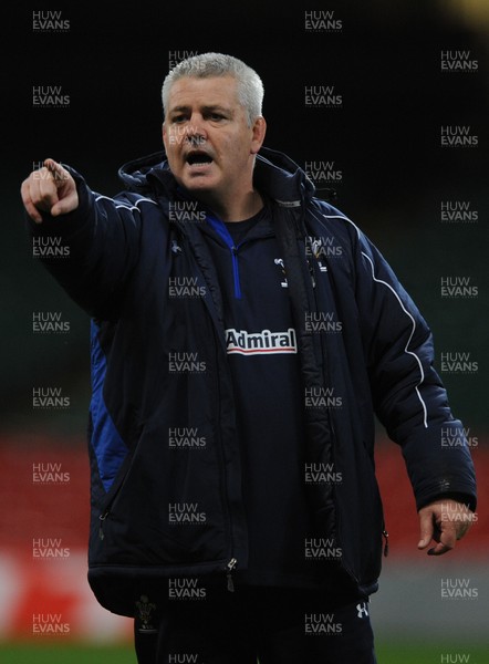 10.03.11 - Wales Rugby Training - Head coach Warren Gatland during training. 