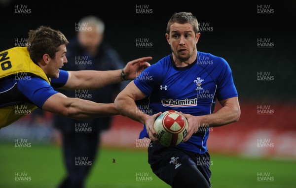 10.03.11 - Wales Rugby Training - Shane Williams during training. 