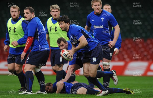 10.03.11 - Wales Rugby Training - Mike Phillips during training. 