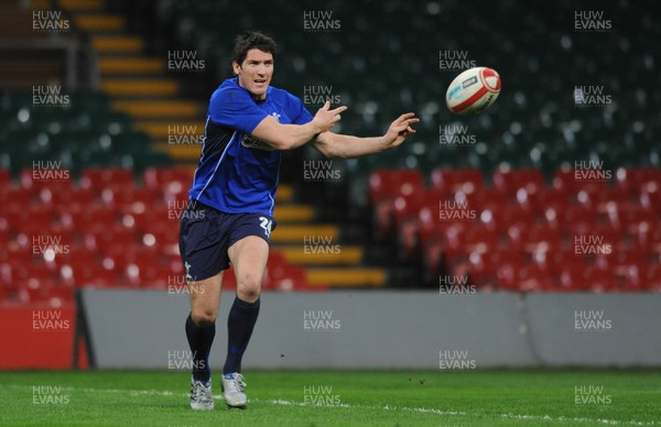 10.03.11 - Wales Rugby Training - James Hook during training. 