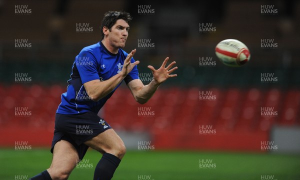10.03.11 - Wales Rugby Training - James Hook during training. 