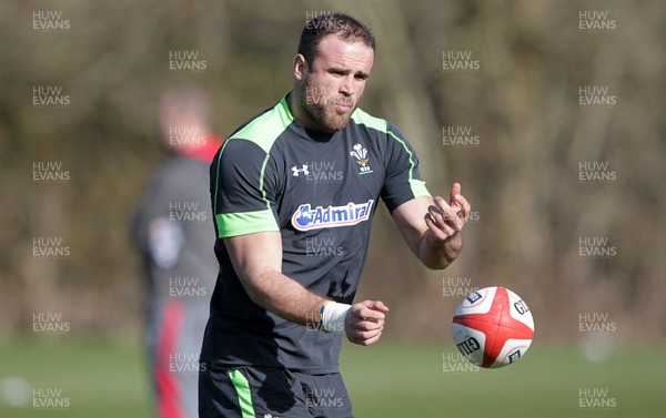 100315 - Wales Rugby Training - Jamie Roberts during training