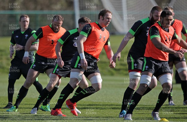 100315 - Wales Rugby Training - Alun Wyn Jones during training