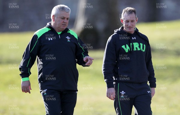 100315 - Wales Rugby Training - Warren Gatland and Rob Howley during training