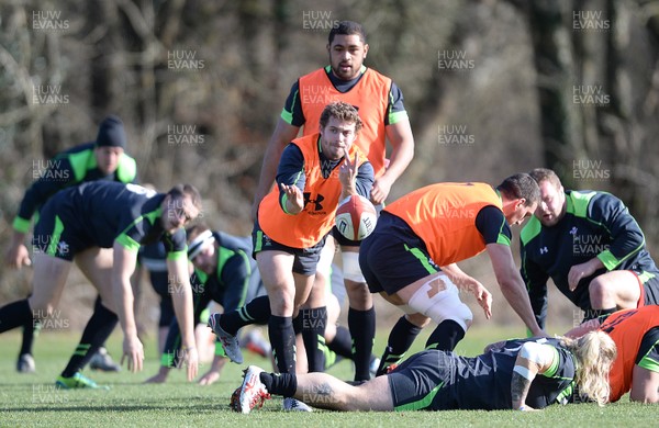 100315 - Wales Rugby Training -Leigh Halfpenny during training