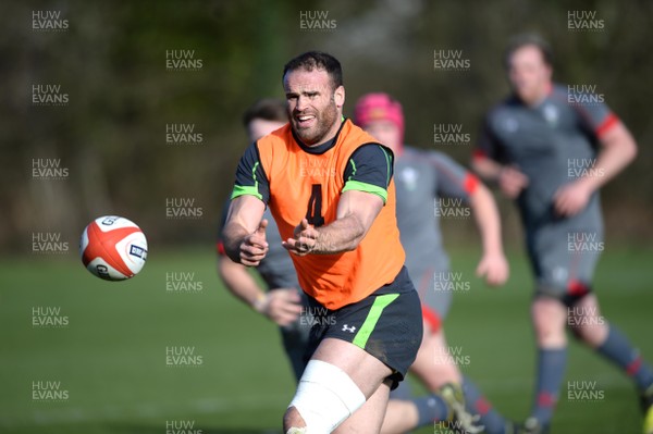 100315 - Wales Rugby Training -Jamie Roberts during training