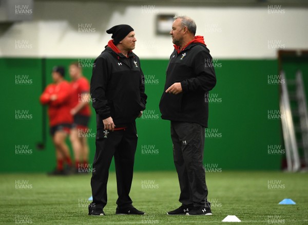 100320 - Wales Rugby Training - Neil Jenkins and Wayne Pivac during training