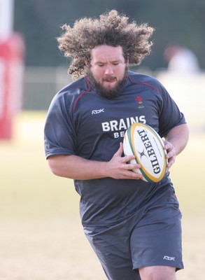 10.06.08 Wales rugby in South Africa... Adam Jones  in training.  