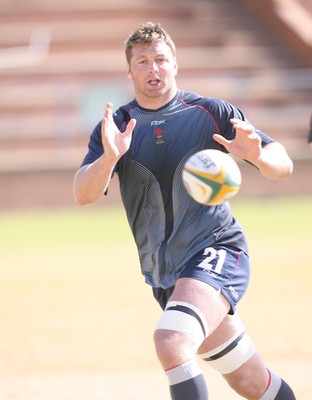 10.06.08 Wales rugby in South Africa... Ian Gough in training.  