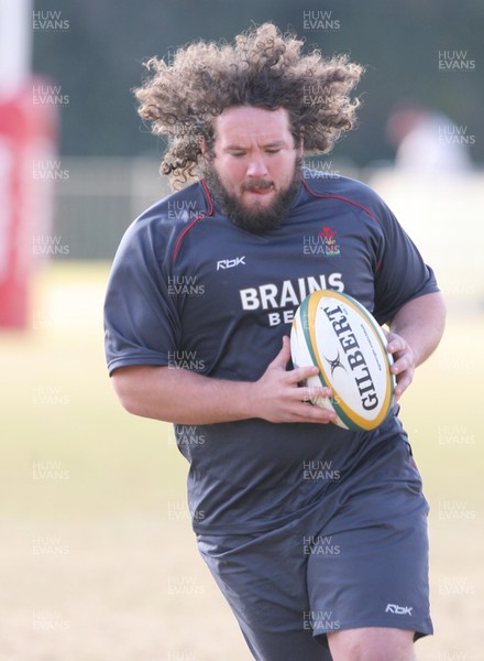 10.06.08 Wales rugby in South Africa... Adam Jones  in training.  