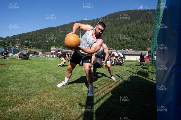 100723 - Wales Rugby World Cup Training camp in Fiesch, Switzerland - Gareth Thomas during training