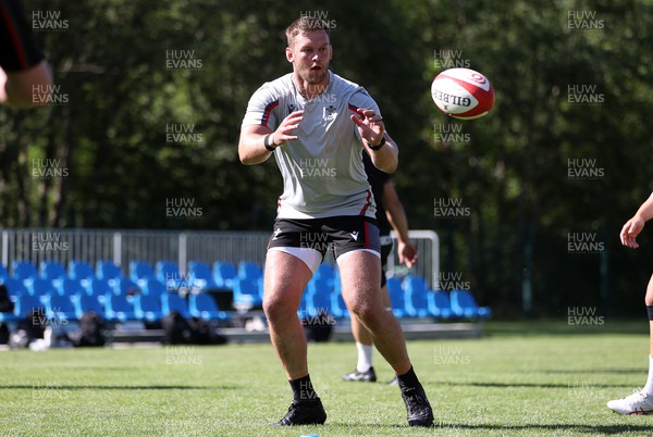 100723 - Wales Rugby World Cup Training camp in Fiesch, Switzerland - Dan Lydiate during training