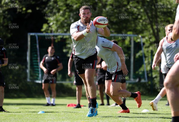 100723 - Wales Rugby World Cup Training camp in Fiesch, Switzerland - Kemsley Mathias during training