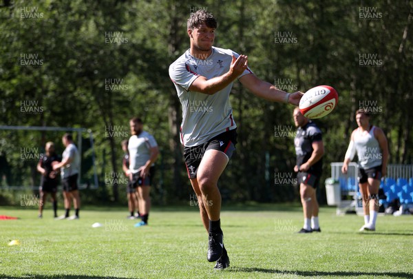 100723 - Wales Rugby World Cup Training camp in Fiesch, Switzerland - Teddy Williams during training