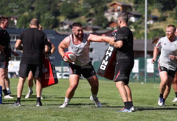 100723 - Wales Rugby World Cup Training camp in Fiesch, Switzerland - Gareth Thomas during training