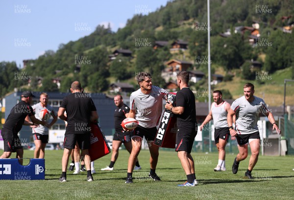 100723 - Wales Rugby World Cup Training camp in Fiesch, Switzerland - Teddy Williams during training