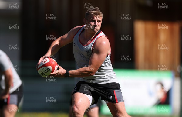100723 - Wales Rugby World Cup Training camp in Fiesch, Switzerland - Jac Morgan during training