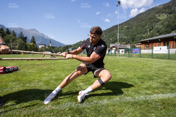 100723 - Wales Rugby World Cup Training camp in Fiesch, Switzerland - Mason Grady during training