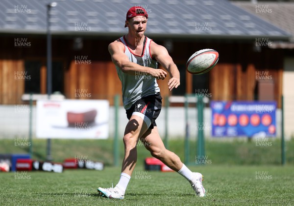 100723 - Wales Rugby World Cup Training camp in Fiesch, Switzerland - Tom Rogers during training