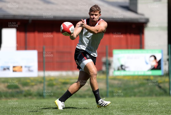 100723 - Wales Rugby World Cup Training camp in Fiesch, Switzerland - Leigh Halfpenny during training