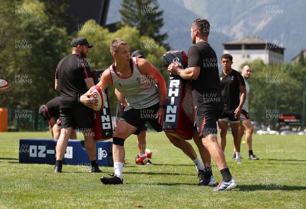 100723 - Wales Rugby World Cup Training camp in Fiesch, Switzerland - Liam Williams during training