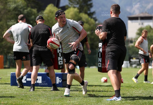 100723 - Wales Rugby World Cup Training camp in Fiesch, Switzerland - Nick Tompkins during training