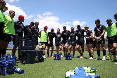 100725 - Wales Rugby Training in the final week of their tour to Japan - Team huddle