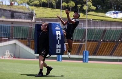 100725 - Wales Rugby Training in the final week of their tour to Japan - Keelan Giles during training