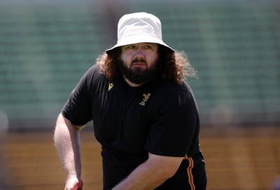 100725 - Wales Rugby Training in the final week of their tour to Japan - Adam Jones, Scrum Coach during training