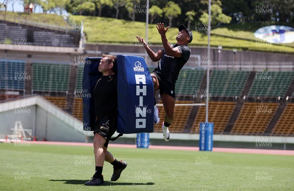 100725 - Wales Rugby Training in the final week of their tour to Japan - Keelan Giles during training