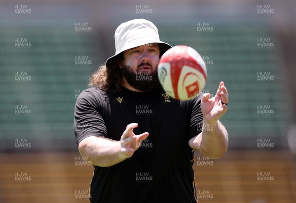 100725 - Wales Rugby Training in the final week of their tour to Japan - Adam Jones, Scrum Coach during training