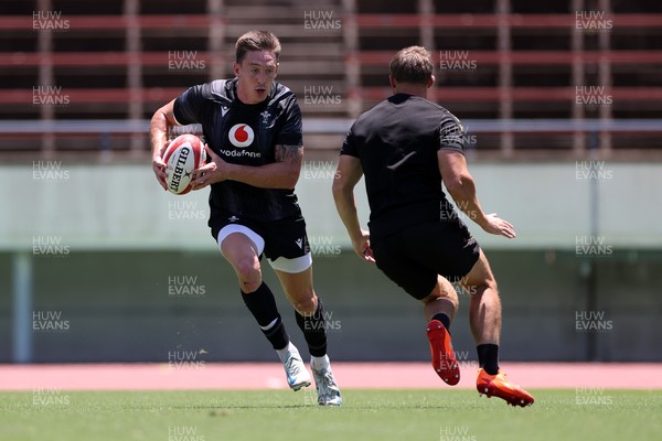 100725 - Wales Rugby Training in the final week of their tour to Japan - Josh Adams during training