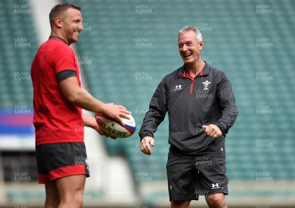 100819 - Wales Rugby Training - Hadleigh Parkes and Rob Howley during training