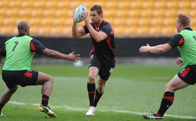10.10.11 - Wales Rugby Training - Lee Byrne during training. 